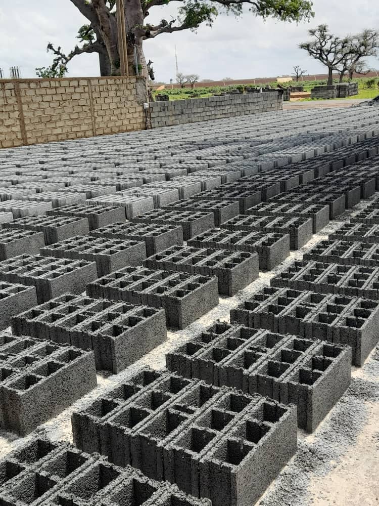Stock de blocs prêts pour la livraison